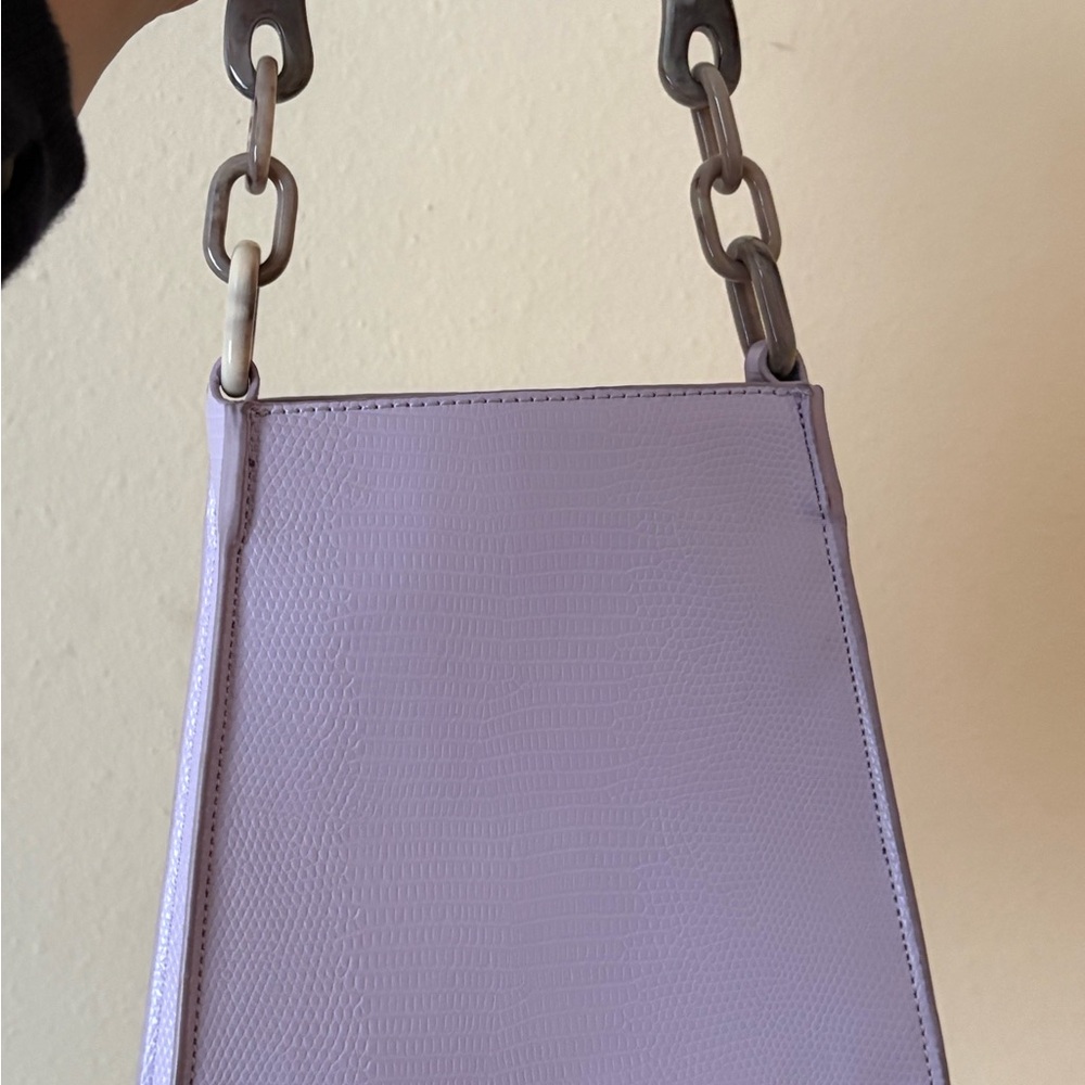 Lavender Bag with Chunky Marble Chain Strap